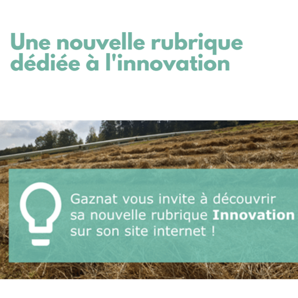 L'innovation & Gaznat  !  Le site internet de Gaznat s'enrichit d'une nouvelle rubrique.