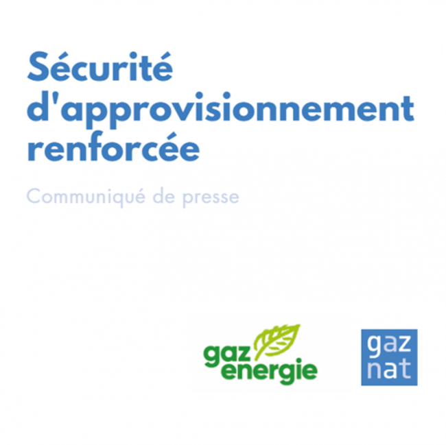 L'augmentation des capacités de transport depuis l'ouest renforce la sécurité d'approvisionnement en Suisse.